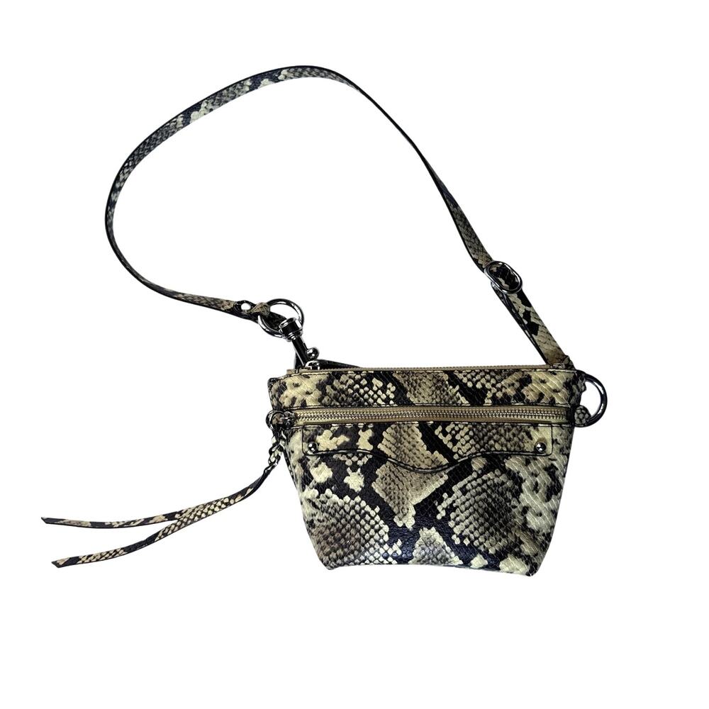 Rebecca Minkoff NWT Hayden Belt Bag Butter Snake Embossed Leather Crossbody